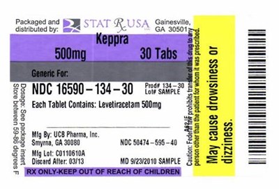 Label Image 500mg - KEPPRA 500MG 134